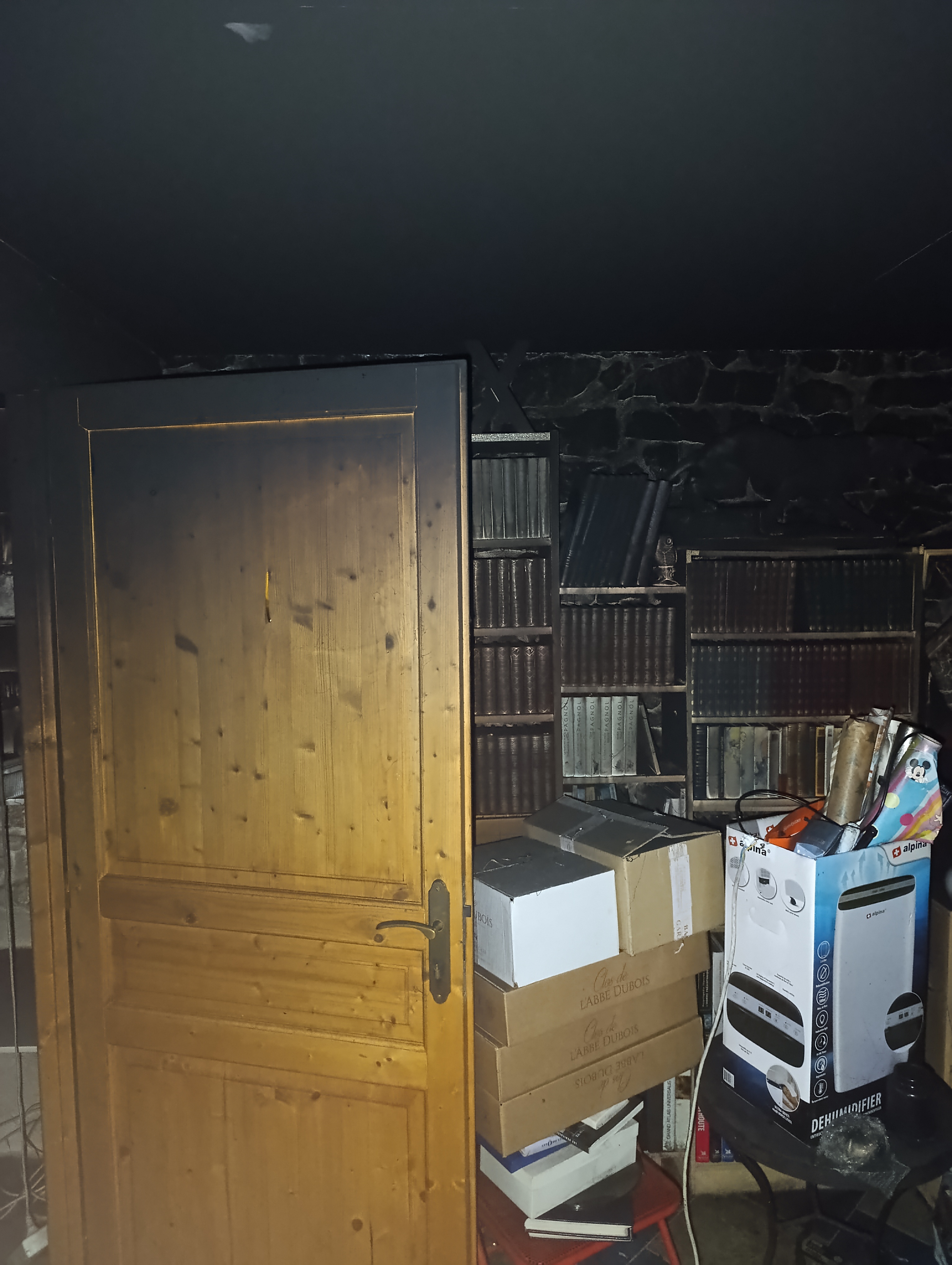 Bibliothèque noircie par incendie à Périgueux - nettoyage post-sinistre